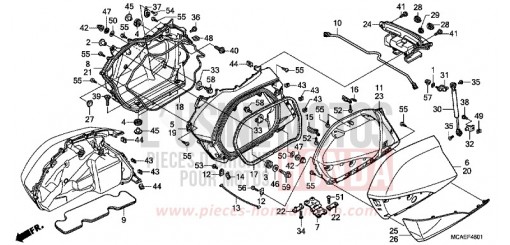 SACOCHE (GL1800C/D/E/F/G/H) GL1800F de 2015